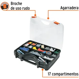 Organizador reforzado de Plastico 17 Compartimientos 43x33x9cm Truper 19939 Truper-Organizador reforzado de Plastico 17 Comparti