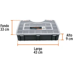 Organizador reforzado de Plastico 17 Compartimientos 43x33x9cm Truper 19939 Truper-Organizador reforzado de Plastico 17 Comparti