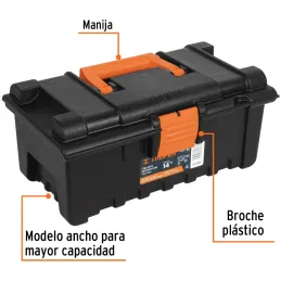 Caja para Herramientas Plastica Largo 14", Ancho 8", Alto 6 1/2", Peso 0.72 kg, CHA-14N 19854 Truper Truper-Caja para Herramient