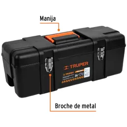 Caja para Herramientas Plastica Largo 26", Ancho 10 1/2", Alto 10", Peso 3.3 kg, Industrial, CHP-26X 19882 Truper Truper-Caja pa