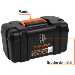 Caja para Herramientas Plastica Largo 17", Ancho 9 1/2", Alto 9", Peso 1.7 kg, Industrial, CHP-17X 19565 Truper Truper-Caja para