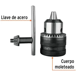 Mandriles Chucks con Llave 1/2" Universal, BRO-1/2N 16478 Truper Truper-Mandriles Chucks con Llave 1/2" Universal, BRO-1/2N 1647