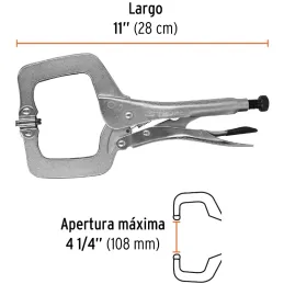 Alicates de Presion 11" Tipo C Autoajustable Acarbono Truper 17427 Truper-Alicates de Presion 11" Tipo C Autoajustable Acarbono 