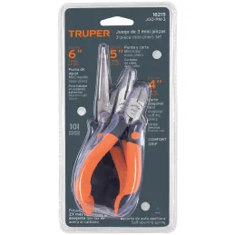 Juego de Alicates miniatura 3 Piezas ComfortGrip Crvanadio Truper 18215 Truper-Juego de Alicates miniatura 3 Piezas ComfortGrip 
