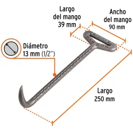 Amarrador de columnas 1/2" x30cm Tortol Truper 12815 Truper-Amarrador de columnas 1/2" x30cm Tortol Truper 12815 Fabricado en ac