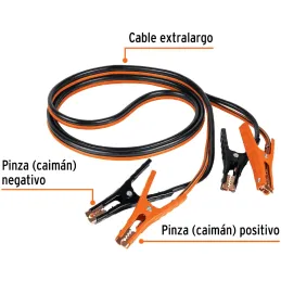 Cables pasa Corriente 6 AWG x3.5m Auto Bateria con Funda CAP-3506T 17544 Truper Truper-Cables pasa Corriente 6 AWG x3.5m Auto Ba