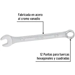 Llaves Boca 16mm Mixta Combinada CrVanadio Pretul 21910 Pretul-Llaves Boca 16mm Mixta Combinada CrVanadio Pretul 21910 Fabricada
