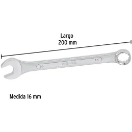 Llaves Boca 16mm Mixta Combinada CrVanadio Pretul 21910 Pretul-Llaves Boca 16mm Mixta Combinada CrVanadio Pretul 21910 Fabricada