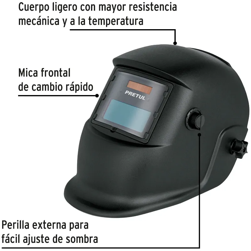 Caretas electrónica para soldar sombra 9-13 Pretul 28145 Pretul-Caretas electrónica para soldar sombra 9-13 Pretul 28145 Fabrica