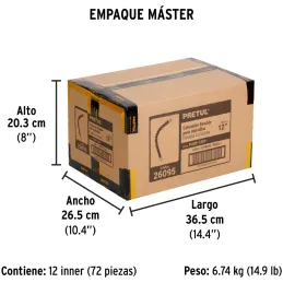 Extension flexible para atornillar 12" Pretul 26095 Pretul-Extension flexible para atornillar 12" Pretul 26095 Cuerpo de acero r