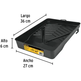 Charola de plastico 14" para rodillo Pretul 20654 Pretul-Charola de plastico 14" para rodillo Pretul 20654 Con gancho para escal