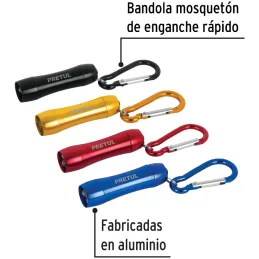 Linternas de 3 LEDS tipo llavero Pretul 26003 Truper-Linternas de 3 LEDS tipo llavero Pretul 26003 Fabricadas en aluminio Con ba