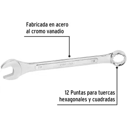 Llaves Boca 19mm Mixta Combinada CrVanadio Pretul 21913 Pretul-Llaves Boca 19mm Mixta Combinada CrVanadio Pretul 21913 Fabricada