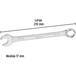 Llaves Boca 17mm Mixta Combinada CrVanadio Pretul 21911 Pretul-Llaves Boca 17mm Mixta Combinada CrVanadio Pretul 21911 Fabricada