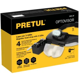Lupa optovisor de 3leds 3PilasAAA para Trabajo a Detalle Pretul 26019 Pretul-Lupa optovisor de 3leds 3PilasAAA para Trabajo a De