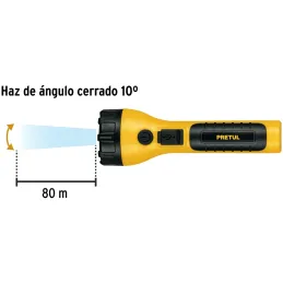 Linternas LED 120lm Recargables AltaIntensidad 80m 9H Pretul 26101 Pretul-Linternas LED 120lm Recargables AltaIntensidad 80m 9H 