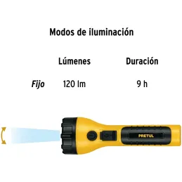 Linternas LED 120lm Recargables AltaIntensidad 80m 9H Pretul 26101 Pretul-Linternas LED 120lm Recargables AltaIntensidad 80m 9H 