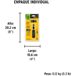 Linternas LED 120lm Recargables AltaIntensidad 80m 9H Pretul 26101 Pretul-Linternas LED 120lm Recargables AltaIntensidad 80m 9H 