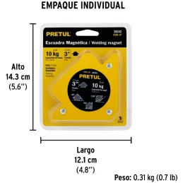 Escuadras Magnética 3" para soldar 10kg Pretul 28242 Pretul-Escuadras Magnética 3" para soldar 10kg Pretul 28242 Ideal para mant