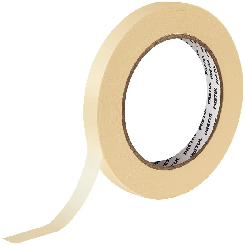 Cintas Masking Tape 12mm x50m Pretul 20668 Pretul-Cintas Masking Tape 12mm x50m Pretul 20668 Cinta con adhesivo de caucho natura