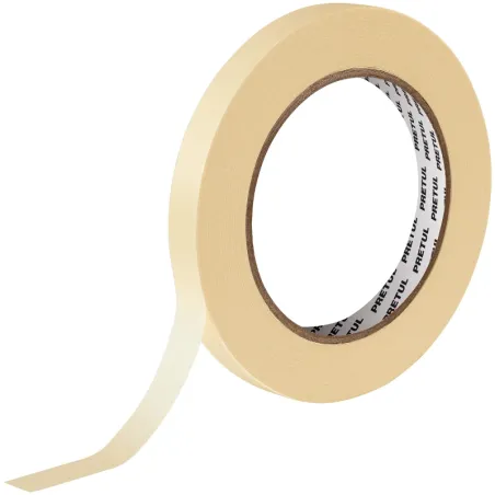 Cintas Masking Tape 12mm x50m Pretul 20668 Pretul-Cintas Masking Tape 12mm x50m Pretul 20668 Cinta con adhesivo de caucho natura