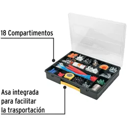 Organizador reforzado de Plastico 18 Compartimientos 37x28x6cm Pretul 20679 Pretul-Organizador reforzado de Plastico 18 Comparti