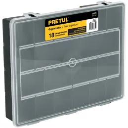 Organizador reforzado de Plastico 18 Compartimientos 37x28x6cm Pretul 20679 Pretul-Organizador reforzado de Plastico 18 Comparti