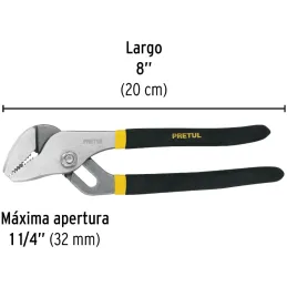 Alicates Pico Loro 8" Acarbono MangoPVC Pretul 28161 Pretul-Alicates Pico Loro 8" Acarbono MangoPVC Pretul 28161 Fabricada en ac
