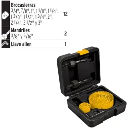 Juegos de Sierras Copas 15 piezas ACarbono, Pretul 26037 Truper-Juegos de Sierras Copas 15 piezas ACarbono, Pretul 26037 Brocasi