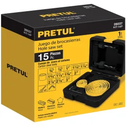 Juegos de Sierras Copas 15 piezas ACarbono, Pretul 26037 Truper-Juegos de Sierras Copas 15 piezas ACarbono, Pretul 26037 Brocasi
