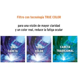 Caretas Electronica Oscurecimiento Automatico para soldar, Pretul 29978 Pretul-Caretas Electronica Oscurecimiento Automatico par