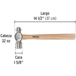 Martillos 32oz Cabeza Bola C41mm MMadera37cm Pretul 22660 Pretul-Martillos 32oz Cabeza Bola C41mm MMadera37cm Pretul 22660 Cabez