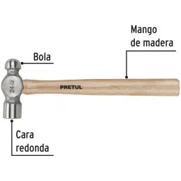 Martillos 24oz Cabeza Bola C38mm MMadera37cm Pretul 22659 Pretul-Martillos 24oz Cabeza Bola C38mm MMadera37cm Pretul 22659 Cabez