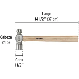 Martillos 24oz Cabeza Bola C38mm MMadera37cm Pretul 22659 Pretul-Martillos 24oz Cabeza Bola C38mm MMadera37cm Pretul 22659 Cabez