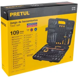 Juegos de Herramientas 109 Piezas Mixto STD MM E1/4-3/8 MP Pretul 27168 Pretul-Juegos de Herramientas 109 Piezas Mixto STD MM E1