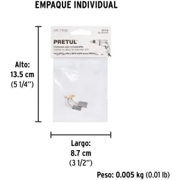 Carbones de Repuesto para RotoMartillo 26119 ROTO-1/2P6-2, Pretul 27118 Pretul-Carbones de Repuesto para RotoMartillo 26119 ROTO