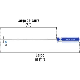Desarmador Estrella 1/8" x6" MangoPVC Pretul 28077 Pretul-Desarmador Estrella 1/8" x6" MangoPVC Pretul 28077 Barra de acero al c