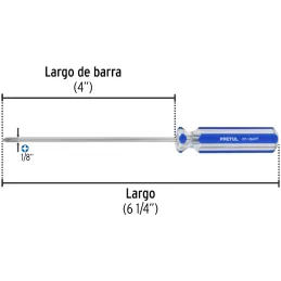 Desarmador Estrella 1/8" x4" MangoPVC Pretul 28076 Pretul-Desarmador Estrella 1/8" x4" MangoPVC Pretul 28076 Barra de acero al c