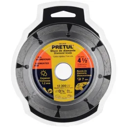Discos de Corte Diamantados Rin Segmentado 4-1/2" x1.2mm Marmol Concreto Piedra D7/8 cReductoes, Pretul 27032 Pretul-Discos de C