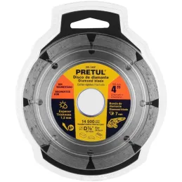 Discos de Corte Diamantados Rin Segmentado 4" x1.2mm Marmol Concreto Piedra D7/8 cReductoes, Pretul 27016 Pretul-Discos de Corte