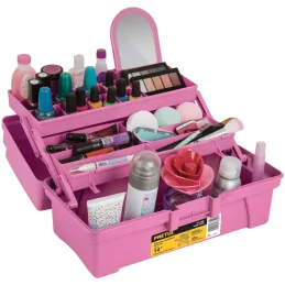 Cajas para Cosmeticos 14" 36x18x18cm 2Bandejas Deslizable Rosa Morado, Pretul 25052 Pretul-Cajas para Cosmeticos 14" 36x18x18cm 
