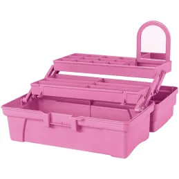 Cajas para Cosmeticos 14" 36x18x18cm 2Bandejas Deslizable Rosa Morado, Pretul 25052 Pretul-Cajas para Cosmeticos 14" 36x18x18cm 