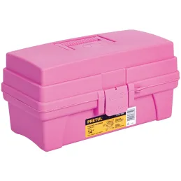 Cajas para Cosmeticos 14" 36x18x18cm 2Bandejas Deslizable Rosa Morado, Pretul 25052 Pretul-Cajas para Cosmeticos 14" 36x18x18cm 