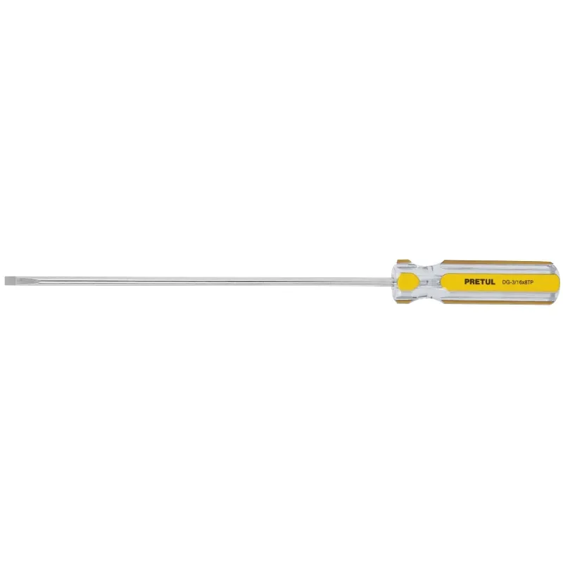 Desarmador Cabinet 3/16 x8" MangoPVC Pretul 21469 Pretul-Desarmador Cabinet 3/16 x8" MangoPVC Pretul 21469 Barra de acero al car