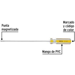 Desarmador Cabinet 3/16 x8" MangoPVC Pretul 21469 Pretul-Desarmador Cabinet 3/16 x8" MangoPVC Pretul 21469 Barra de acero al car