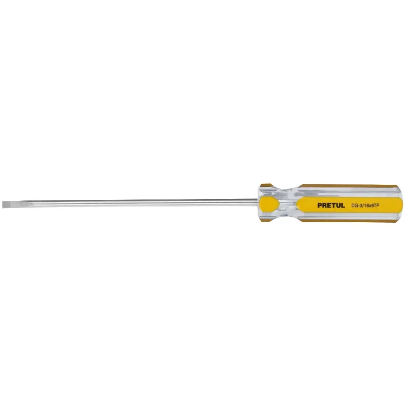 Desarmador Cabinet 3/16 x6" MangoPVC Pretul 21468 Pretul-Desarmador Cabinet 3/16 x6" MangoPVC Pretul 21468 Barra de acero al car
