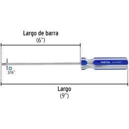 Desarmador Estrella 3/16 x 6" N1 MangoPVC Pretul 21472 Pretul-Desarmador Estrella 3/16 x 6" N1 MangoPVC Pretul 21472 Barra de ac