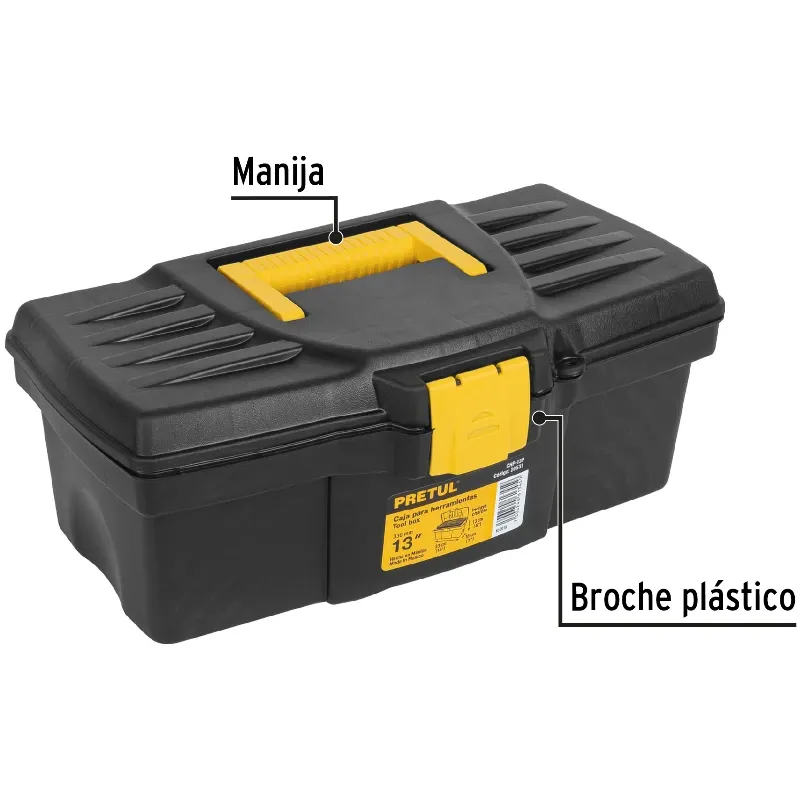 Caja para Herramientas 13", 33x18x13cm 0.4kg, Pretul 20531 Truper-Caja para Herramientas 13", 33x18x13cm 0.4kg, Pretul 20531 Fab