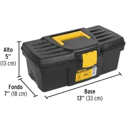 Caja para Herramientas 13", 33x18x13cm 0.4kg, Pretul 20531 Truper-Caja para Herramientas 13", 33x18x13cm 0.4kg, Pretul 20531 Fab