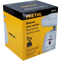Balanzas Mecanica para Cocina 4kg Plastico Ajuste Manual, Pretul 29973 Pretul-Balanzas Mecanica para Cocina 4kg Plastico Ajuste 